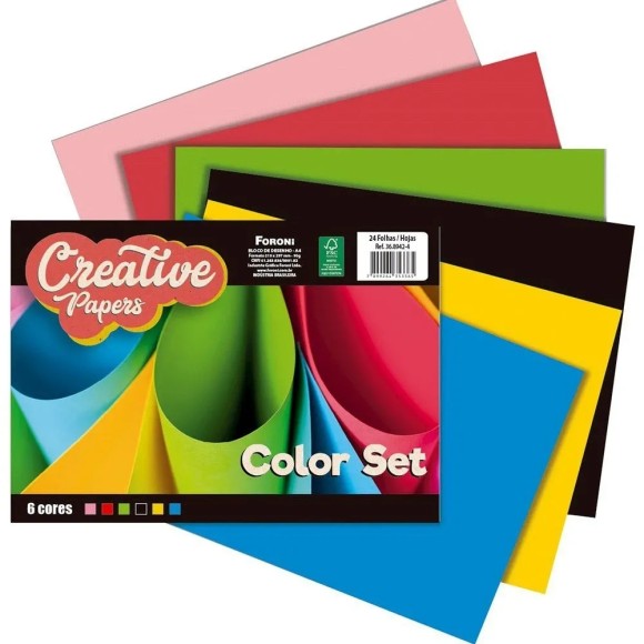 Papel Creative Paper 24 Folhas Color Set 5630