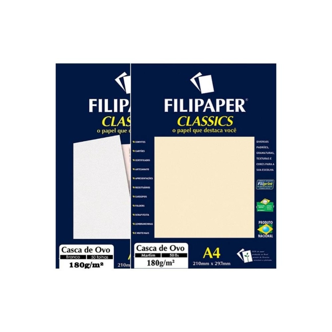 Papel Casca De Ovo 180gr A4 Filiperson 7384